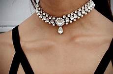 necklace choker women sexy rhinestone crystal collar chokers chain necklaces statement jewelry bib pendant luxury