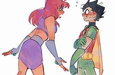 starfire titans ttoba nightwing fanart robstar estelar ler grayson