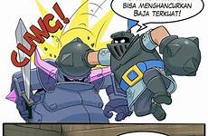 clash royale clans pekka mega knight comic anime coloring rama coc dari disimpan uploaded user mini search google