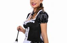 maid french costume dress satin plus fancy size halloween costumes short women hens outfit uniform outfits za