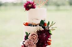 wedding cake burgundy fall cakes rustic winter flowers autumn blush delicious weddings inspired october big charming tier chic floral wow