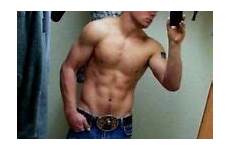 cowboy shirtless jeans beefcake dude 4x6 beefy muscular male