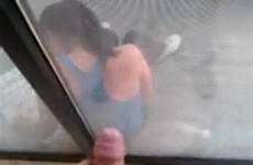 stranger cumshot unsuspecting window behind cock naked smutty amateur male