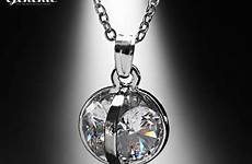pendant zirconia hollow jewelry cubic pumpkin chain necklace crystal ball nice pc silver long women