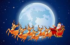 reindeer sled claus