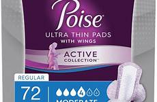 pads poise incontinence moderate absorbency count active collection wings bladder thin ultra control unscented packs regular walmart