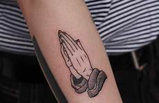 praying tattoo hands forearm tattoogrid right