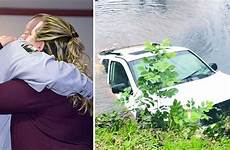 sinking car woman trapped carter kelly fb escape sends angel god save credit nash southern godupdates