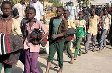 schoolboys kidnappers katsina freed welcomed rescued captors herald officials escorted