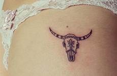 tattoos tattoo butt skull hip cow small women sexy girls designs bull journal taurus source fabulousdesign backside