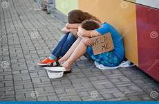 homeless homelessness girl street teenage child boy outside preview