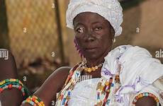 alamy yoruba stock woman ouidah sacred priestess benin beads wearing forest africa