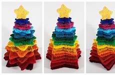 pattern knitting christmas tree stacking stars