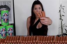 leah swallowing record frankfurter famous