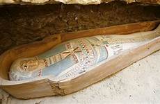 mummy coffin coffins mummies egypt pyramid wrapped found wooden near sinuhe faiyum cairo unearthed colourful containing linen senusret pharaoh joseph