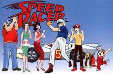 racer speed cartoon characters poster anime animation print group