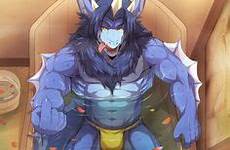 e621 bulge abs muscles anthro fundoshi scalie reptile claws rabbity biceps