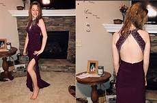 slut teen prom dress shaming her boyfriend accused who gown reveals