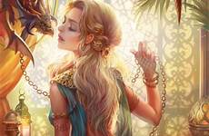 daenerys targaryen thrones game hentai fan yangfan dragons mother song ice fire artstation jiuge deviantart artwork yang dragon sexy hot