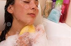 bath taking woman stock preview