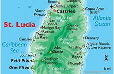 lucia st saint map maps caribbean worldatlas where beaches islands facts geography lucie island capital showing castries stlucia physical lucian