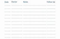 doctor printable appointments visits appointment log spreadsheet excel within template list medical visit printables calendar checklist planner track name db