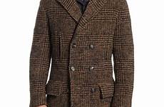 overcoat wool plaid brown men brunello cucinelli lyst