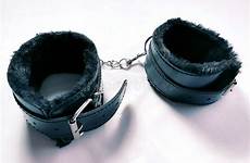sex toy stock handcuffs furry pair leather