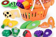 toys kitchen kids food play toy children fun pretend role fruit cutting vegetable set simulation vegetables m09 gift