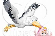 stork bird cartoon baby pregnancy myth atstockillustration poster print
