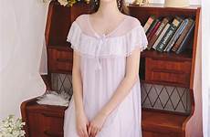 nightgown nightgowns sexy short lace sleepwear woman sleev nightdress neck summer dress