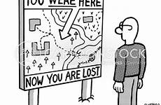 sign cartoon cartoons lost funny obviously getting signs comics cartoonstock maps travel middle building gps locations atr traveling