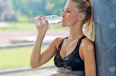 drinking water girl attractive woman young bottle female preview