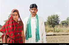 wife farmer indian standing alamy field stock plowed