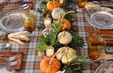 setting settings centerpieces decomagz pumpkins plaid