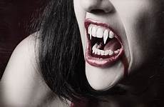 vampire teeth mouth bloody stock