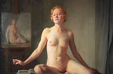 nude painting woman smoking festus gerald newport redhead kelly sir smutty