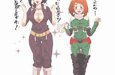 uraraka hero academia yaoyorozu anime shouto girl choose board fanart