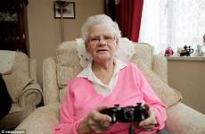 old gamer games year game oldest lady signs playing duty call fox xbox gotten too her ve midnight queues hands