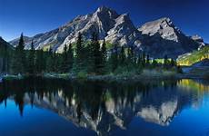 mountains kidd spruce reflected