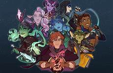mighty nein critical role characters group dragons dungeons fan bigcartel drawings