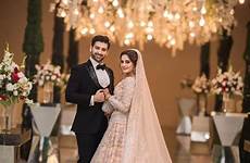 pakistani wedding dresses aiman walima khan bride dress bridal muneeb groom valima pakistan couple brides indian outfits exclusive videos their