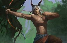 satyr fantasy archer nymphs satyrs faun