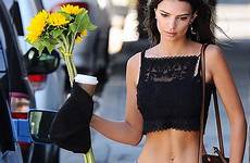 emily ratajkowski crop school waist tiny leggings candid pants cargo her sexy svelte physique shows abnormally displays off instagram stomach