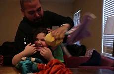 daughter dad wrestling