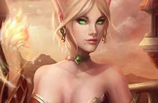 mage elf blood warcraft fan artstation artwork wow elves fantasy bloodelf concept girl character