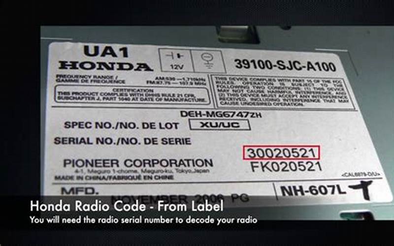 08 Honda Civic Radio Code: Problems, Solutions, and Related Matters