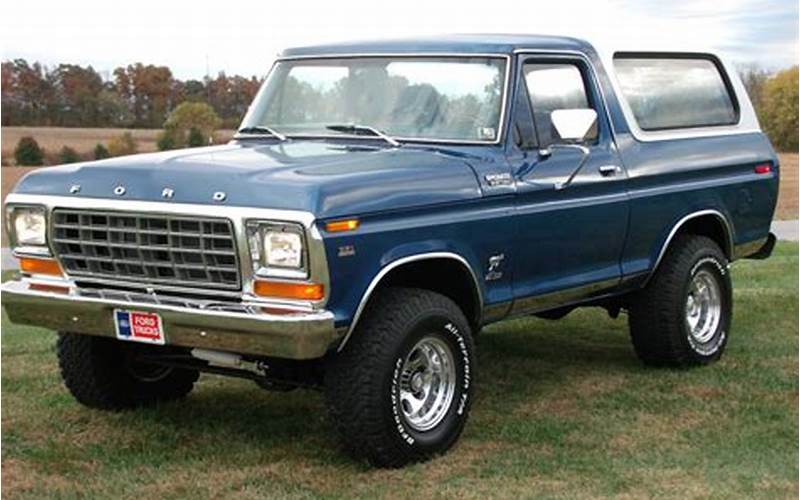 1979 Ford Bronco Features And Specs