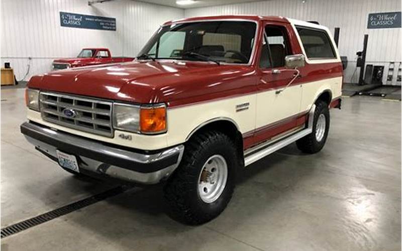 1987 Ford Bronco Benefits