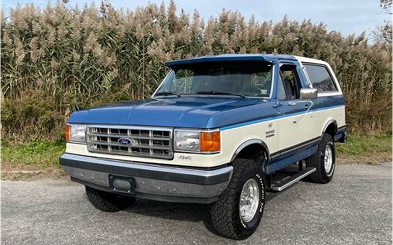 1988 Ford Bronco Xlt Safety